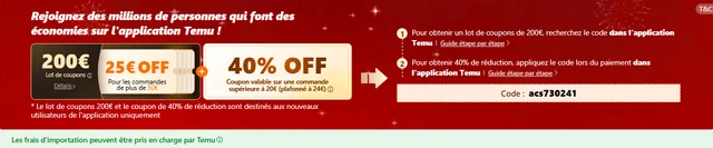 Bannière promotionnelle distinguant les deux points de saisie du code acs730241.